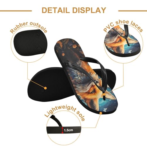 Butterfly Fox Flip Flop Beach Summer Casual Sandal for Women & Men Shower Shoes 208566242