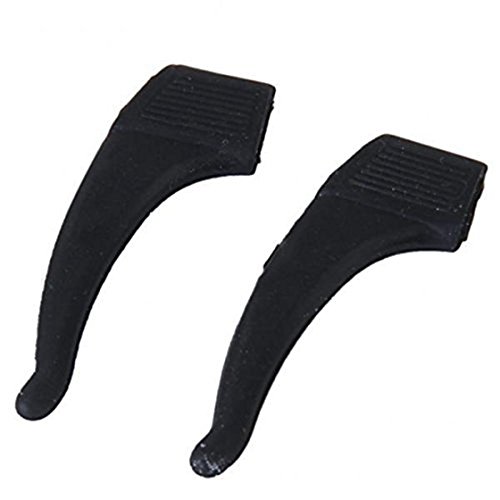 Bloepum - 3 pares de ganchos para las orejas para gafas, de silicona antideslizante, color negro