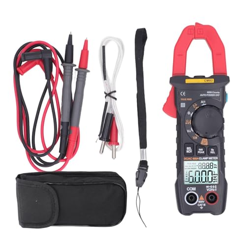 Hilitand Digital Clamp Meter Multimeter, Accurate 600A AC DC Current Voltage Testing with NCV Flashlight Auto Shutoff for Home Industrial ABS 36mm Jaw 1 Pack