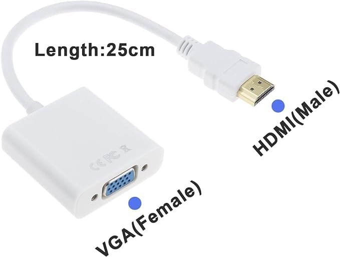 Adaptateur HDMI vers VGA Blanc