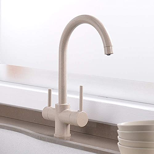 Robinet de cuisine à 3 voies avec filtre à eau mitigeur pivotant à 360° grue de purification