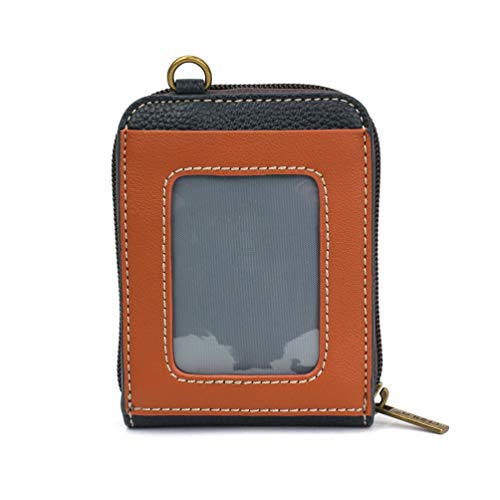 Image of CHALA RFID Cute-C Credit Card Holder Wallet Wristlet - Women Faux Leather Cute-C with Strap