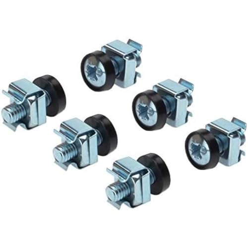 PremiumCord Rack Mounting Kit 50 x M6 Bolt 50 x Nut 50 x Plastic Disc