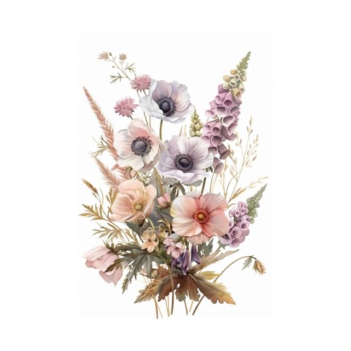 Toile fleurs WODJEM 80x120cm pour habiller un grand mur vide sans encombrer l'espace