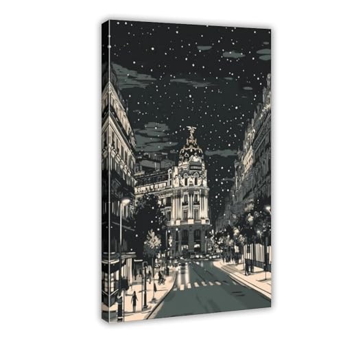 Impression sur toile Madrid de qualité premium pour décoration moderne