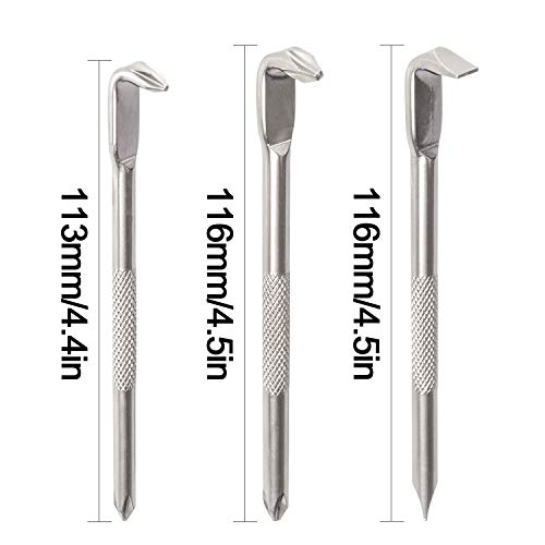 Tonsiki 3 Pieces Double Head Offset Magnetic Screwdriver Set, L - type Screwdriver with Philips Head and Flathead Slotted Head