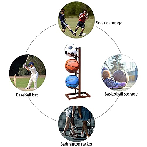 Ballenreks Voetbalhouder Metal Single Sided 3 Layer Basketbal Organisatoren Sport Bal Opbergrek voor Indoor Outdoor… - Image 5