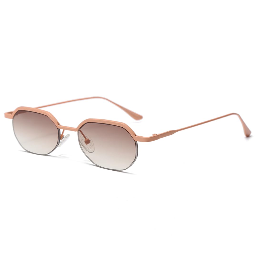 Gafas de sol retro Polygon de metal, semi al aire libre, protección UV400, ideales para conducir.
