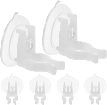 Christmas Candle Suction Cups for Windows 6 Pack Candle Holder Clamps Tool-Free Window Clips for Led Taper Candles Secure Wall Mount Holders for Holiday Celebration Decor