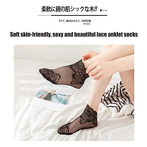 Lace Ankle Socks For Women - 5Pairs ruffle socks women - Fishnet Ankle Women Socks 6