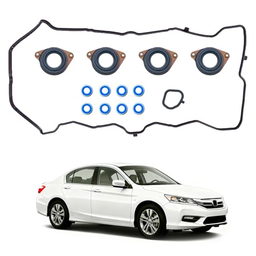 KERAIDMOTO Engine Valve Cover Gasket Set Compatible with Honda Accord 2.4L K24 2013 2014 2015 2016 2017 EX, EX-L, LX, LX-S, Coupe, Sedan, Sport Sedan, 2/4 Door, Replace 12030-5A2-A01 VS50887 VS50916