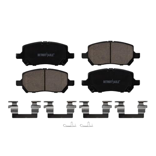 Image of Detroit Axle - 4 Lug Front Brake Kit for 2005-2010 Chevy Cobalt 2007-2010 Pontiac G5 2005-2006 Pursuit 2003-2007 Saturn Ion, Brake Rotor Ceramic Brake Pads 4 Lug Brakes Rotors Replacement