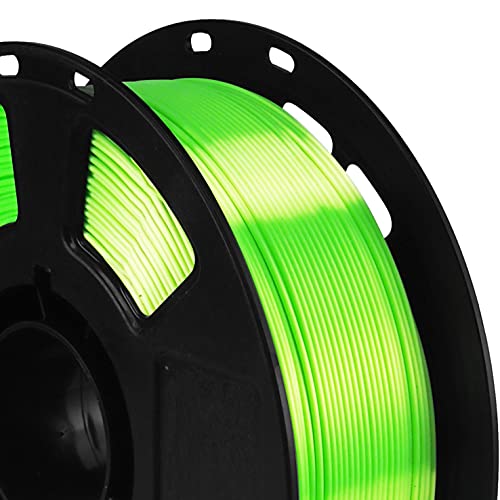 Image of Shiny Silk Bright Lime Green PLA 3D Printing Material, 1kg 2.2lbs 1.75mm 3D Plastic Material, Widely Support for FDM 3D Printer, Easy to Print with Extra Sample by BBLIFE