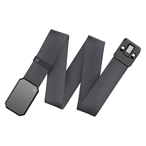 Groove Life Gun Metal/Stone and Walnut/Brown Groove Belt Loadout Men's Stretch Nylon Belt with Magnetic Aluminum Buckle, Lifetime Coverage - Medium3