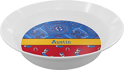 Personalized Cowboy Melamine Bowl - 12 oz