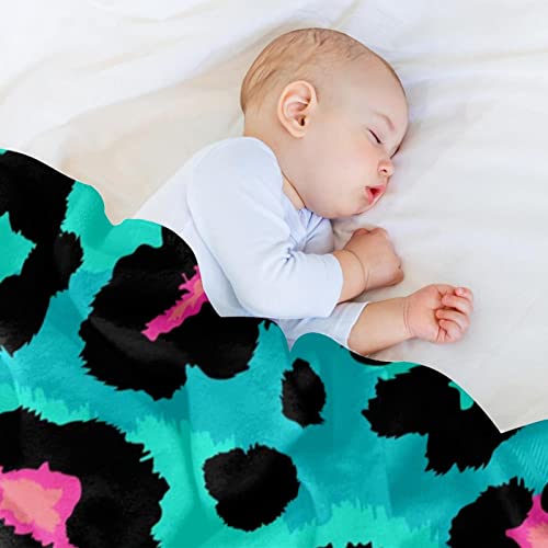 Couverture microfibre imprimé léopard en textile haut de gamme au toucher ultra doux