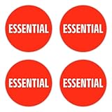 Aufkleber: 100 mm, 4 Stück - extra großer ESSENTIAL Rundsticker für Kanzlei, Gericht, Rechtsabteilung