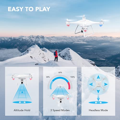 Potensic P5 Fpv Drone With 2.7K Camera Live Video For Adults And Kids, Quadcopter Helicopter With Gravity Sensor, Altitude Hold, Headless Mode, Trajectory Flight And 3D Flip, 40 Mins Flight Time #TOP5