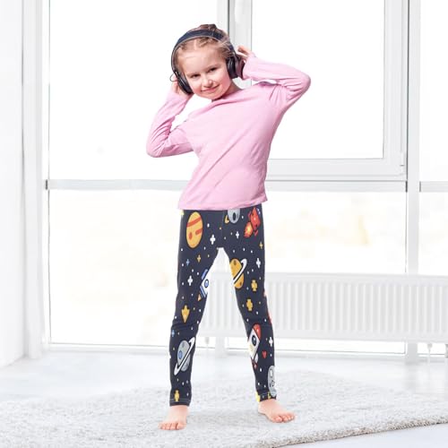 Bolaz Toddler Girls Leggings Printed Yoga Pants Leggings Rocket Planet for Kids4
