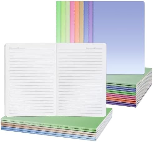miikoul 18 Pack A5 Colorful Lined Notebook Bulk, Journals for Tra...