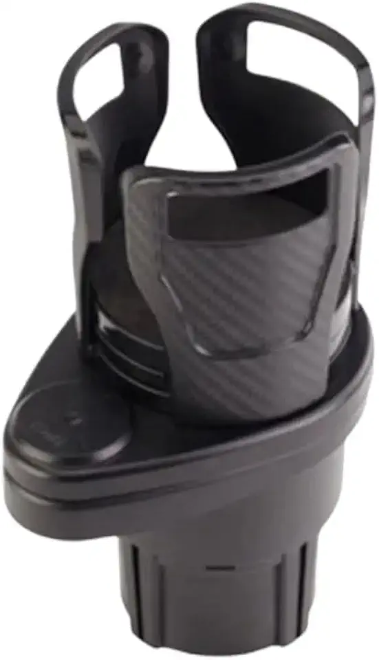 Suporte Multifuncional para Copos de Carro, Porta Bebidas Ajustável com Rotação 360 Graus, Expansor Duplo para Garrafas, Instalação no Porta-Copos