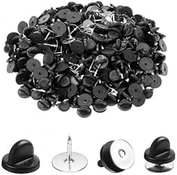 50 Pares Broche de Goma para Insignia, Pasadores de Goma para Solapa, Embrague de Mariposa con Pasador de Seguridad, para Broches, Solapas, Sombreros, Uniformes, Insignias, Alfileres de Corbata