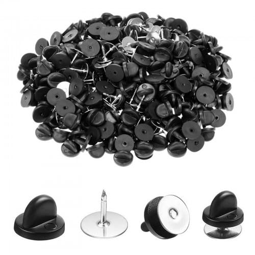 50 Pares Broche de Goma para Insignia, Pasadores de Goma para Solapa, Embrague de Mariposa con Pasador de Seguridad, para Broches, Solapas, Sombreros, Uniformes, Insignias, Alfileres de Corbata - 1