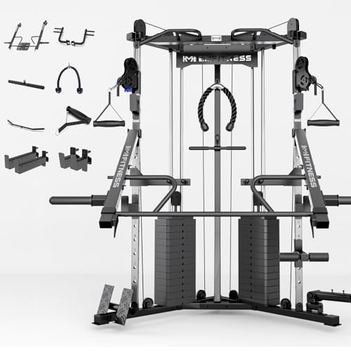 Image of Cable Crossover Exercise Machine for Home & Commercial Gym, Functional Training Center with Dual Weights Stack for Cable Workout