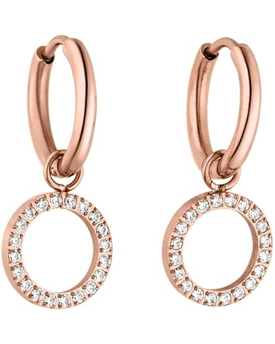 Purelei Closed Glow Ohrringe (Roségold) – Damenohrringe aus langlebigem Edelstahl – Wasserfeste Ohrringe Damen – 1,4 cm Durchmesser – Modeschmuck für deinen individuellen Look