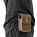 TarbicGear Leather Kyocera, Nokia, Sonim Flip Phone Case - Magnetic Pouch, TCL Flip Case - Brown - With Belt Clip