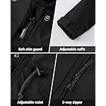 Outdoor Ventures Women's Lightweight Waterproof Fleece Lined Hooded Softshell Rain Jacket, Warm Windbreaker Long Coat - Image 4