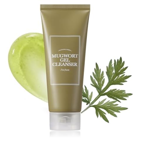 I'm from Mugwort Gel Cleanser 150ml, Mugwort 60%, Calming, Soothing, Mild low pH Korean Face Wash for Sensitive Skin, Irritated Skin, Herbal, Hypoallergenic, Vegan Cover