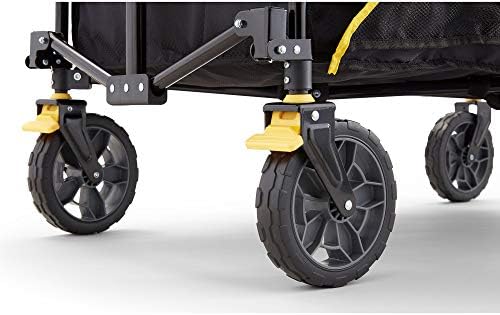 Gorilla Carts Utility Wagon with Oversized Bed, Canvas, Black