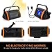 14800mWh Emergency NOAA Weather Alert Radio: Hand Crank Solar Portable Radio with Battery Operated, LCD Display, AUX Music Play, Flashlight, SOS Alarm, Emergency Phone Charger for Outdoor Emergency