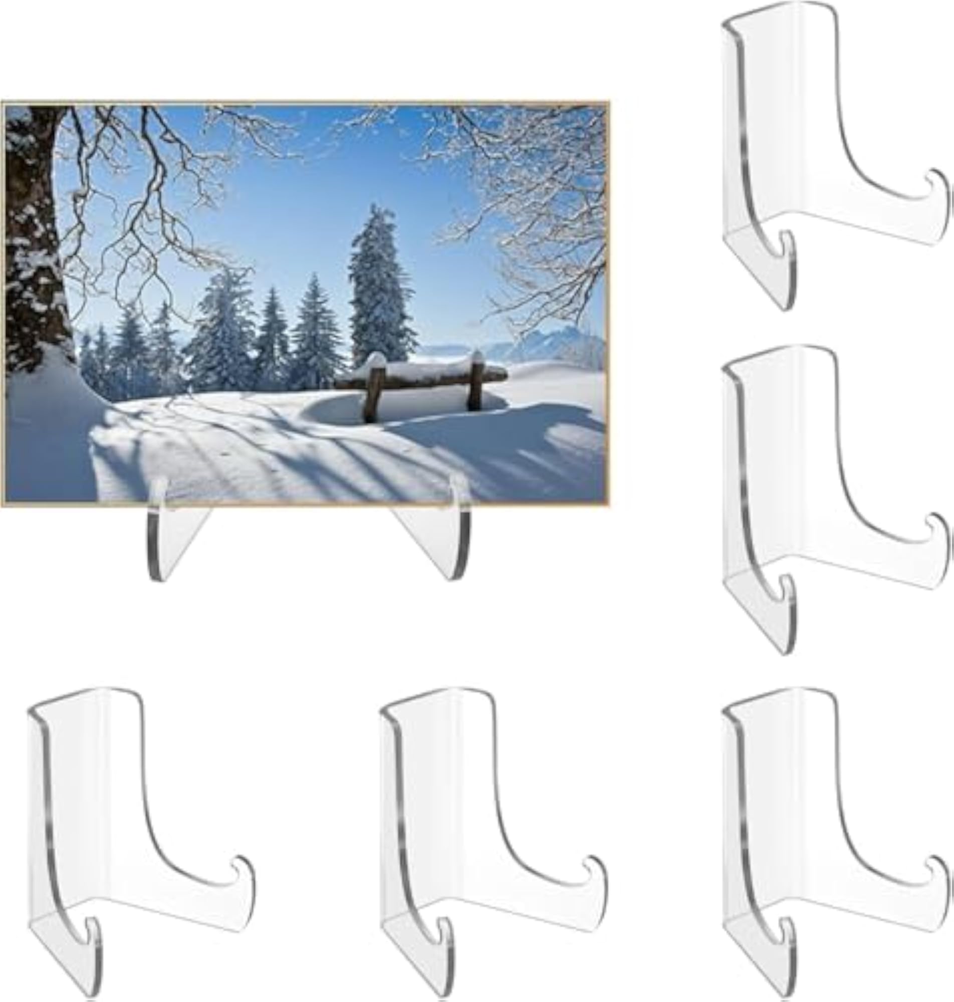 Acrylic Clear Display Easel with Deep Support Shelves