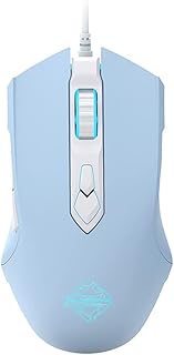 Wired RGB Gaming Mouse, 2500 DPI 7 Buttons, Ergonomic LED Backlit USB Gamer Mice Computer Laptop PC, Compatible with PC Mac OS Linux - Blue