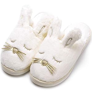 Caramella Bubble Kids Bunny Plush Slippers for Girls Boys：Christmas Gifts Cute Warm Fuzzy Animal House Shoes -Toddler Fluffy Indoor Bedroom Slippers