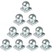 Produktbild 10× Pfostenkappe Kugel 9×9 cm (91×91 mm)  feuerverzinkte Stahl-Abdeckung für Holzpfosten  witterungsbeständiger runder Pfostendeckel/Zaunkappe für 9×9-Pfosten