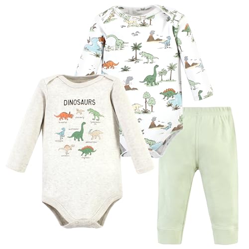 Image of Hudson Baby Unisex Cotton Bodysuit and Pant Set