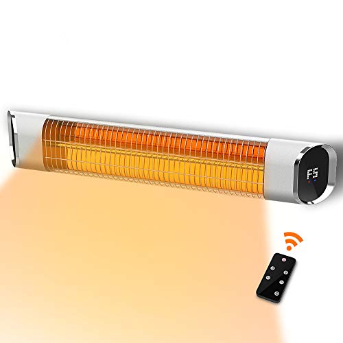 PATIOBOSS Electric Infrared Patio Heater Outdoor WallMounted Gold Tube