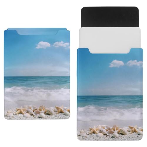 Funda para portátil de 13.8 x 10.2 pulgadas Shells con diseño de estrella de mar azul