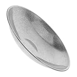 TOPPERFUN gehämmerte Schüssel Salatschalen Obstschale goldene Schale goldene Salatschüssel kleine kubische Schale Suppenschüssel aus Edelstahl dekorative Schale Rostfreier Stahl Silber