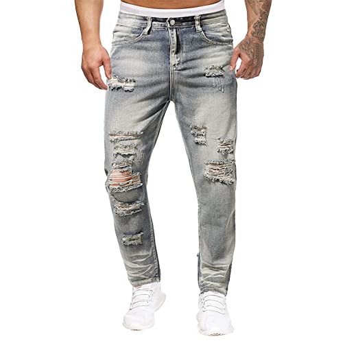 Jean déchiré homme délavé parfait pour un look urbain tendance