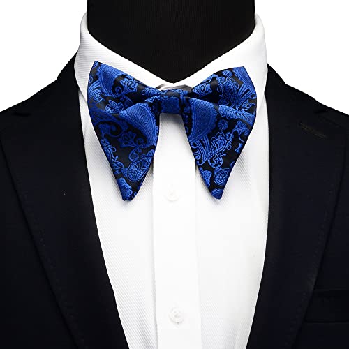 Set de corbata de lazo, pañuelo y gemelos para hombre miniatura 2