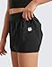 CRZ YOGA Girls 2 in 1 Dolphin Athletic Running Shorts with Pockets High Waist Teen Kid Workout Casual Tennis Soccer Split Black X-Large