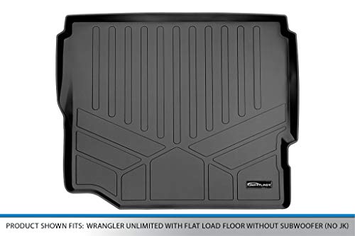 Maxliner Cargo Liner Floor Mat Black Compatible With Jl 2018-2021 Wrangler Unlimited With Flat Load Floor Without Subwoofer (No Jk) #TOP2