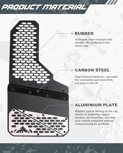 Image of Mud Flaps fit for Ford Bronco 2021 2022 2023 2024 2025 2 /4-Door Front and Rear 4PCS
