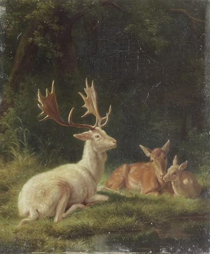 Tableau cerf Rosa Bonheur grand format pour decoration salon cosy