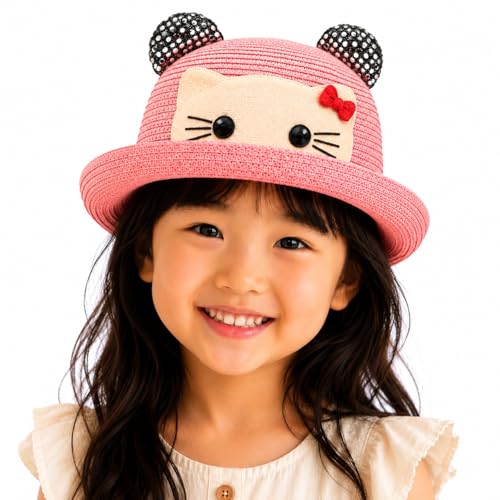 Image of VRITRAZ Baby Boy's and Girl's Kids Children Cute Printed Cartoon Gift Summer Fancy Dress Straw Fasion Hat Cap 1
