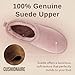 CUSHIONAIRE Hippy Women’s Platform Ankle Boots – Genuine Suede, Faux Fur Lining, Cozy Winter Slip-On Design Mini boots, PINK 8.5